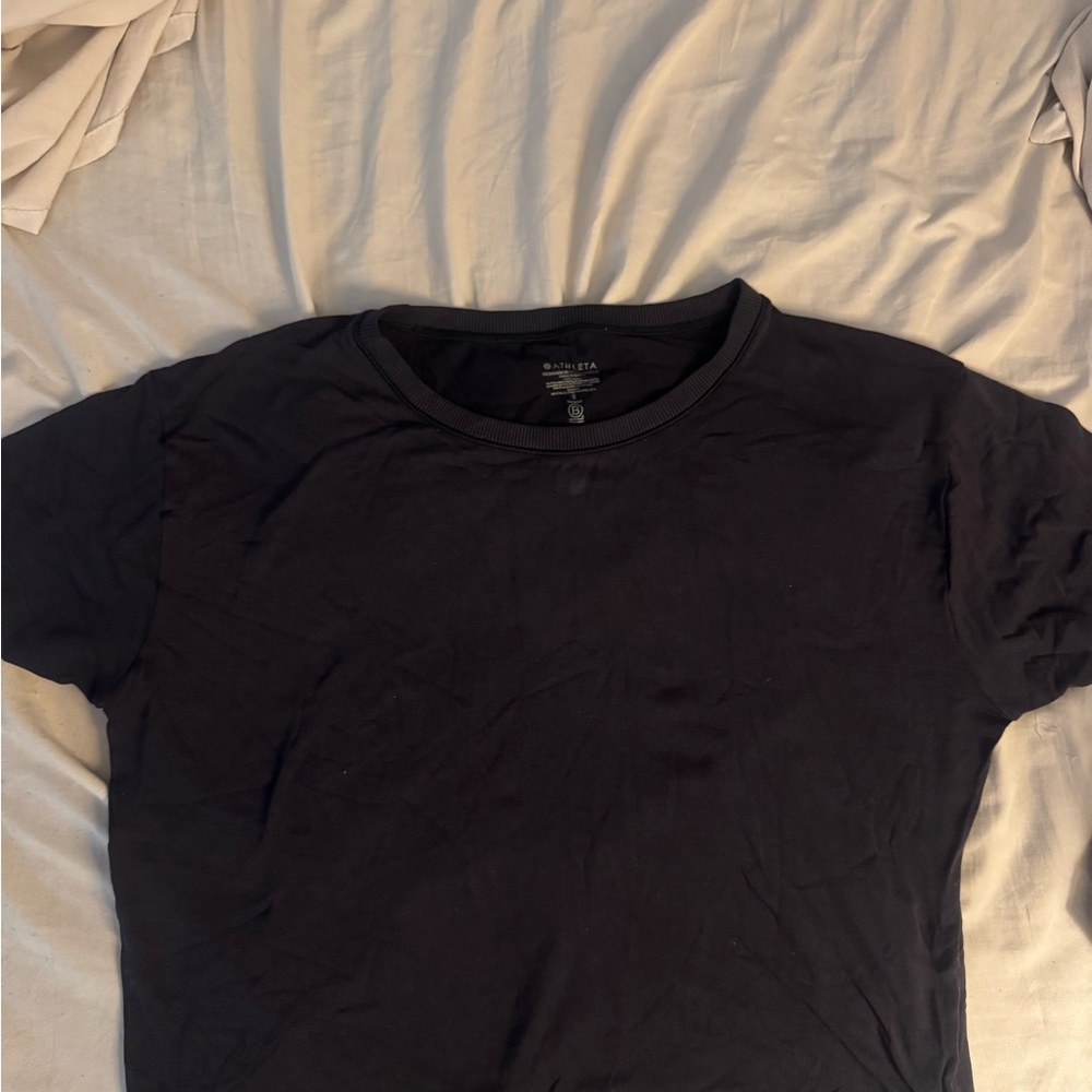 Athleta black crop top